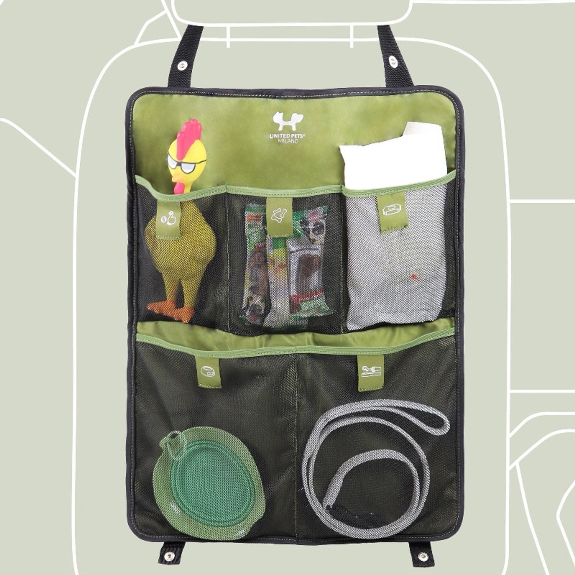 UNITED PET - Pet Car Organizer - Organizer da auto per accessori cane