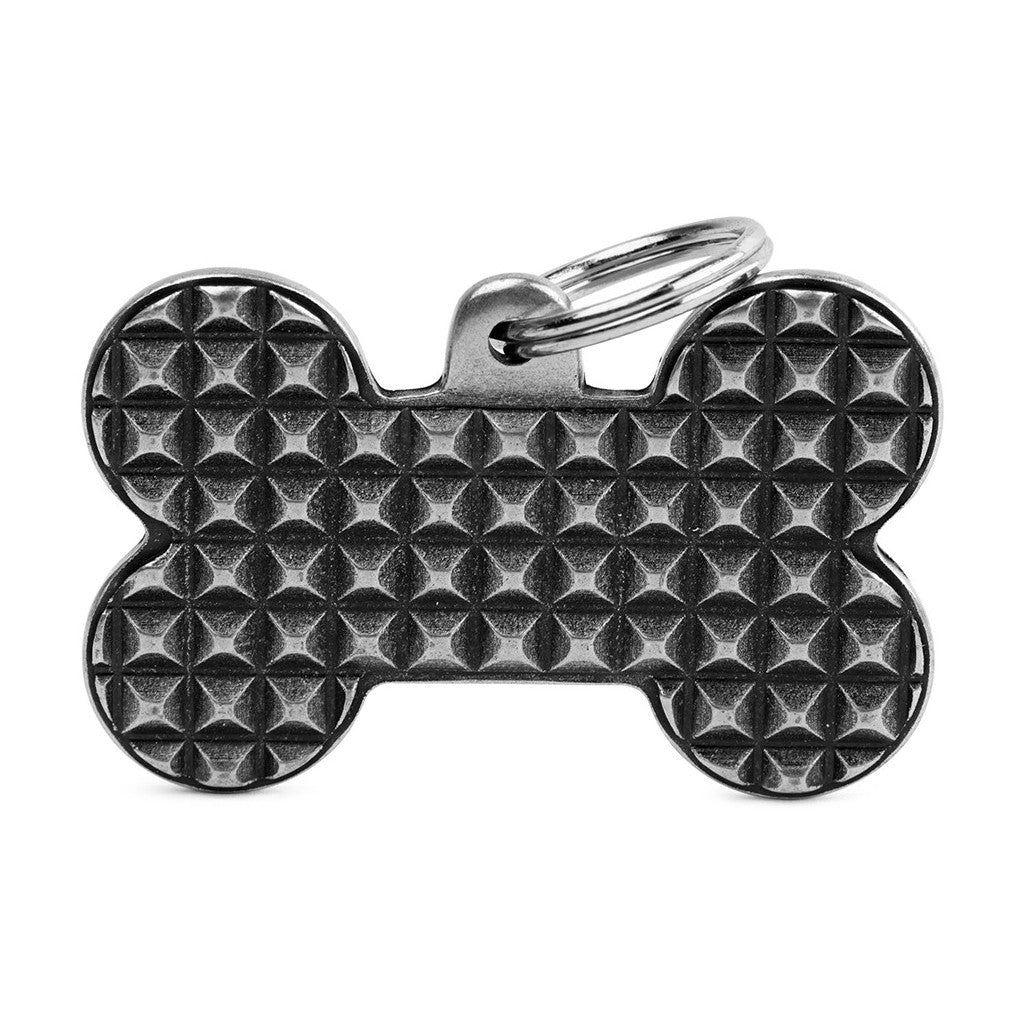 Misure_Medaglietta cane osso XL in metallo personalizzabile