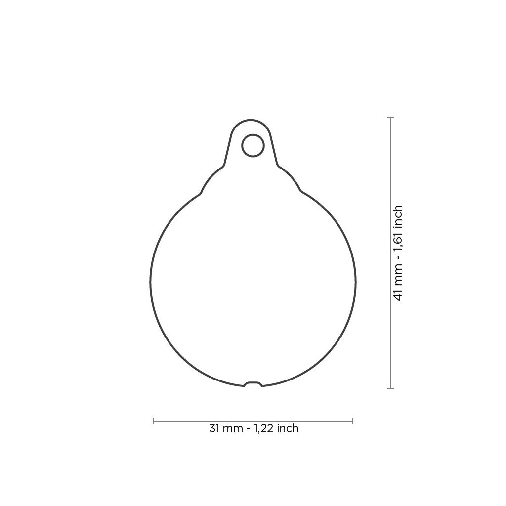 Misure medaglietta per cani personalizzabile a forma di coccinella