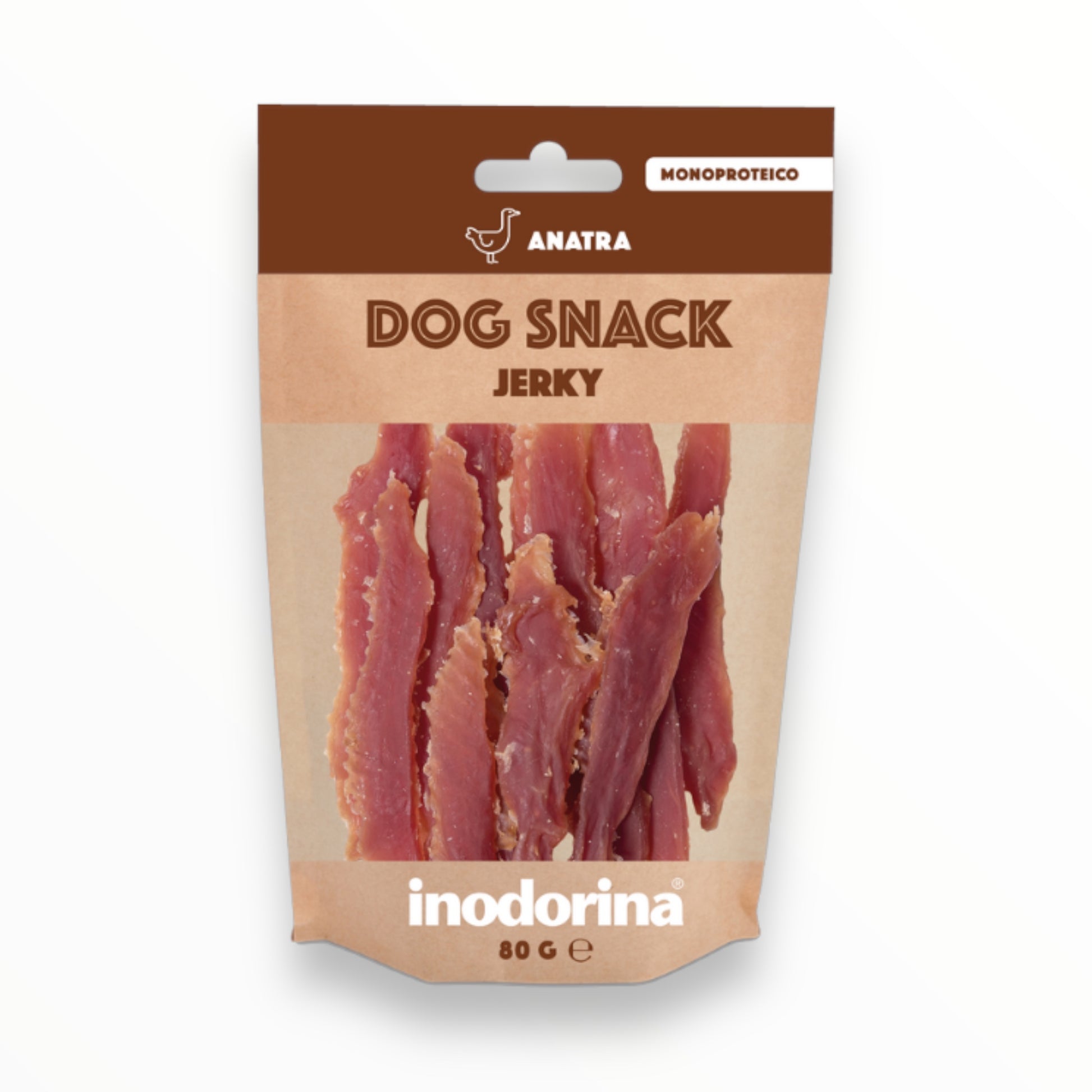 Snack per cani JERKY ANATRA Inodorina 8031398252391