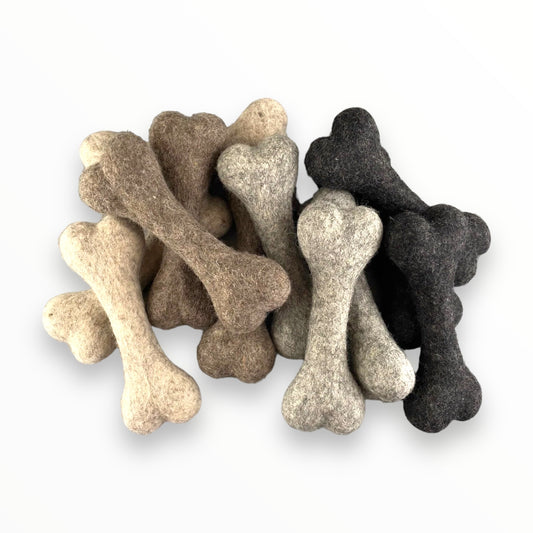 osso giocattolo per cani in lana cotta