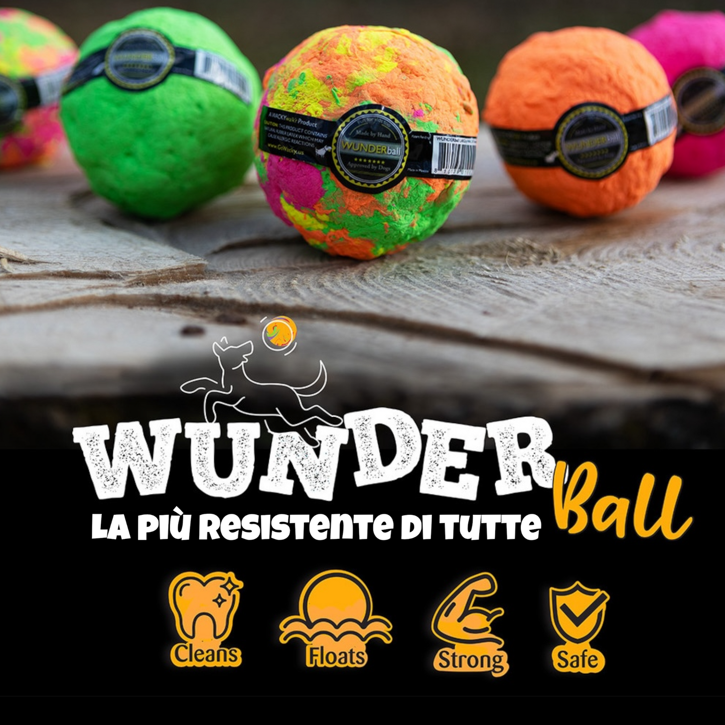 Palla per cani indistruttibile wunderball