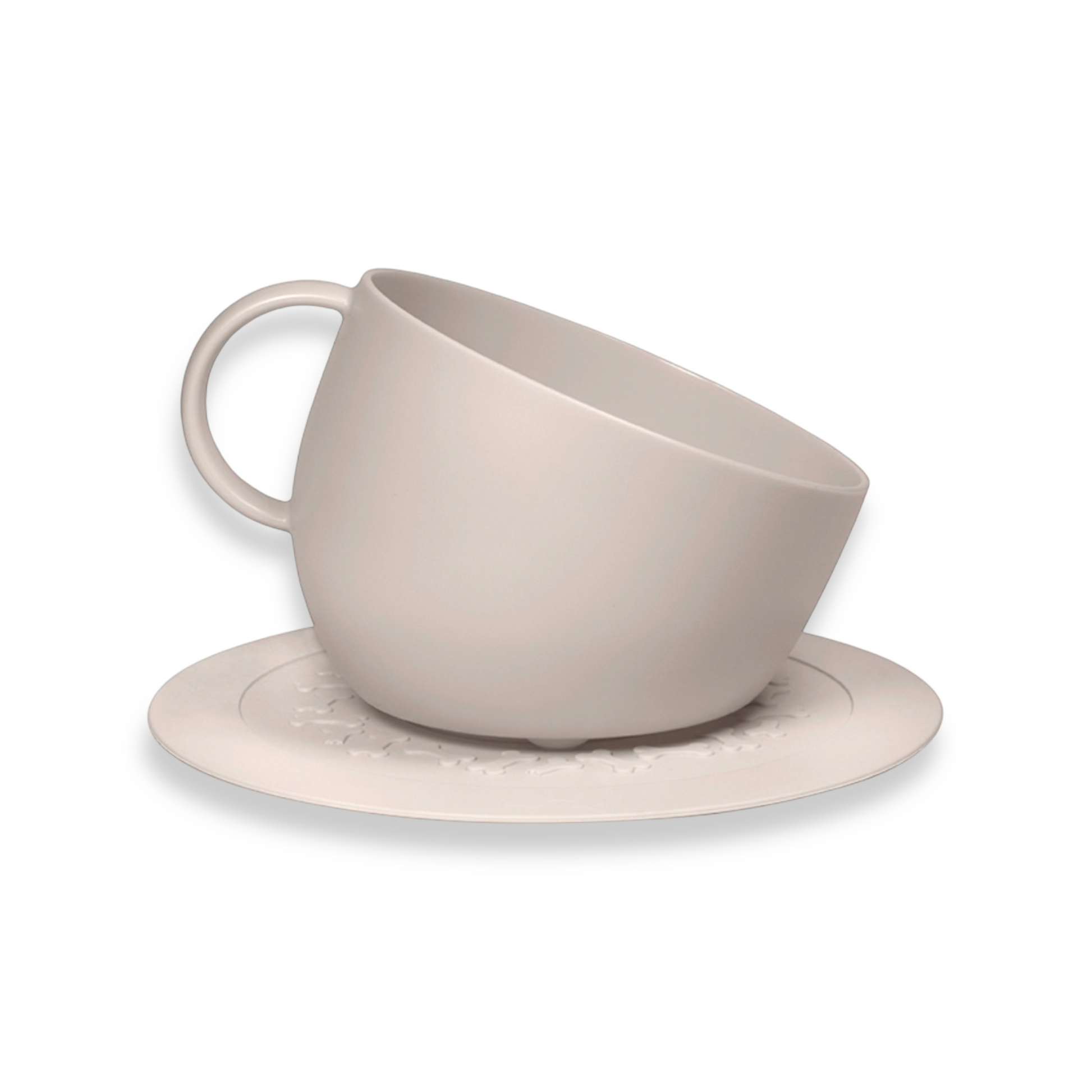 Ciotola Set Cup United Pets Tazza gigante tortora con tappetino incluso