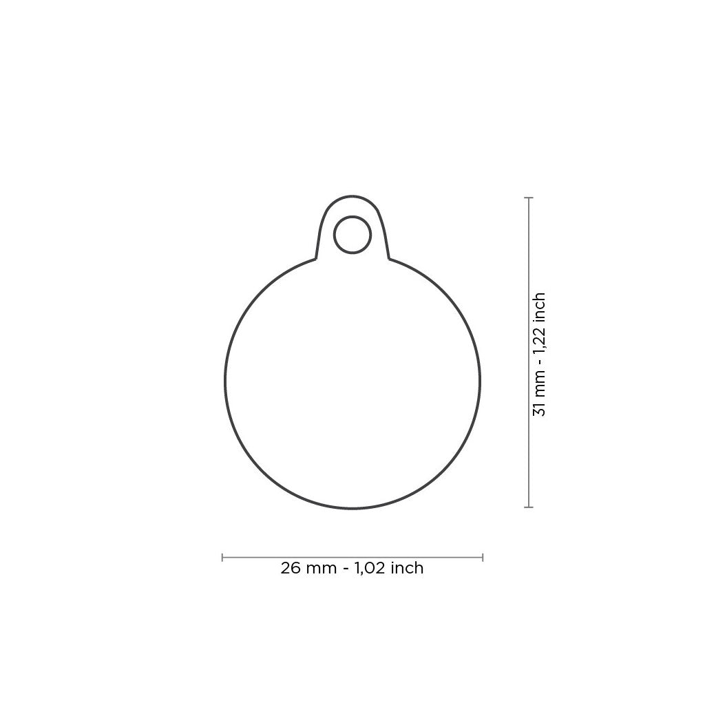 Misure medaglietta per cani personalizzabile con scritta THE KING