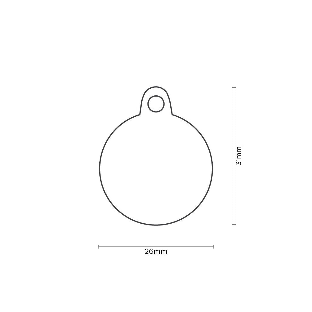 Misure Medaglietta per cani con scritta THE QUEEN rosa