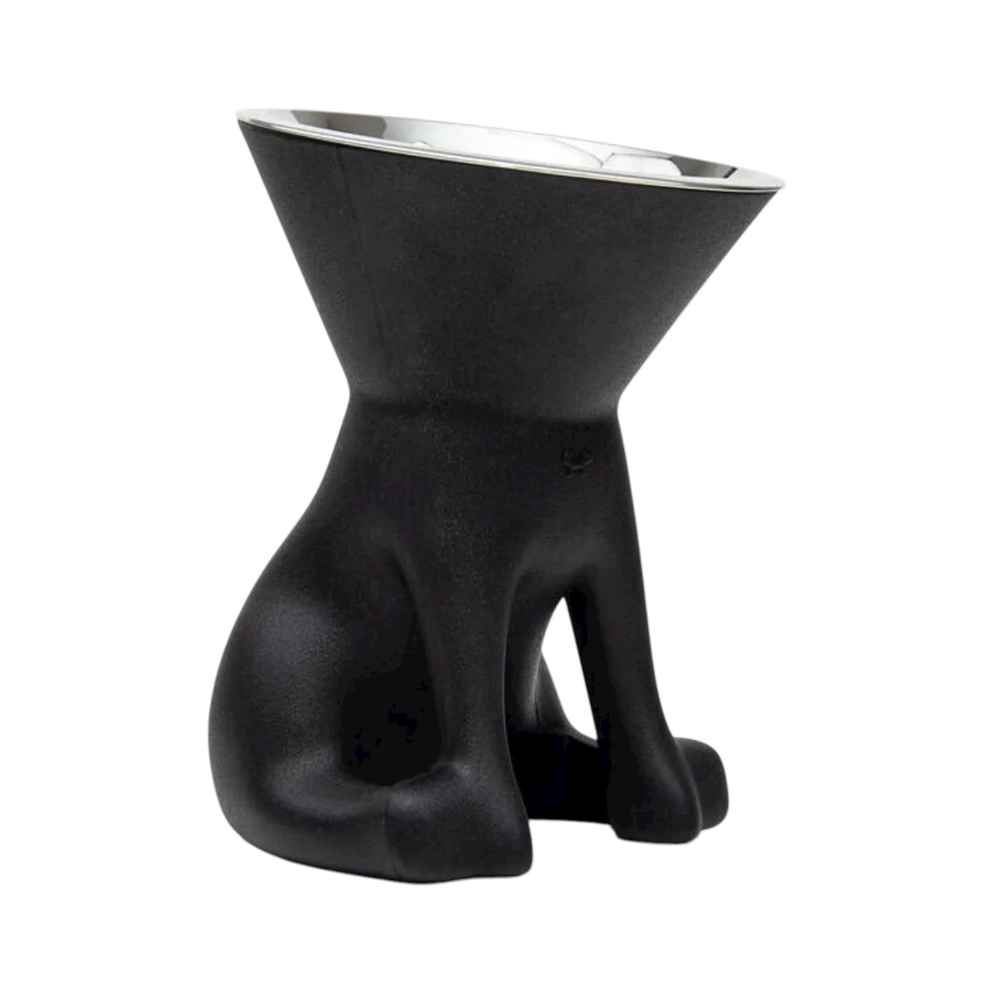Ciotola rialzata Elizabeth colore nero – cane grossa taglia, acciaio inox, Made in Italy