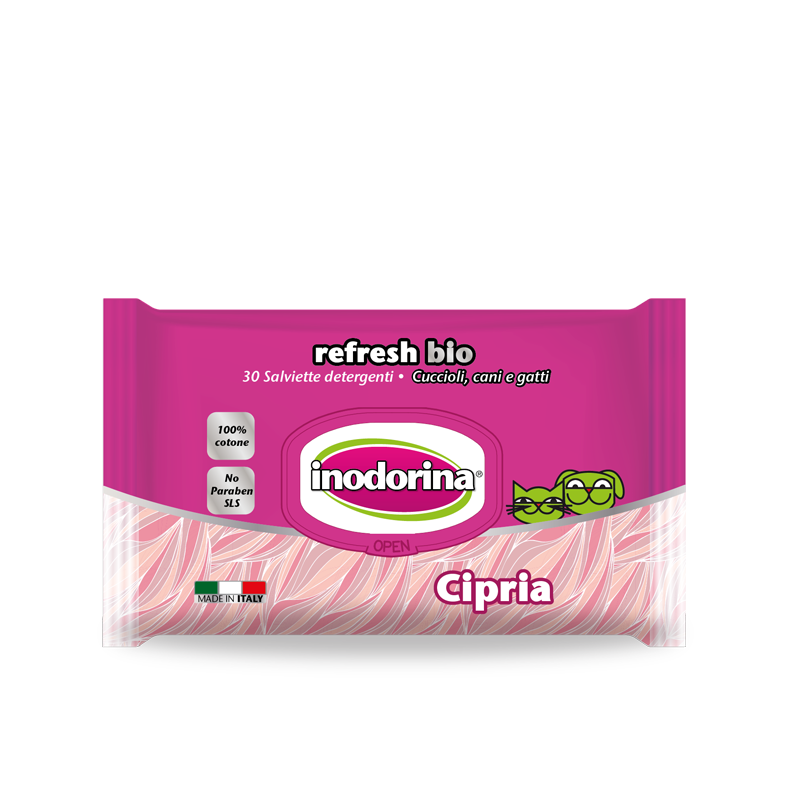 INODORINA - SALVIETTE DETERGENTI PER CANI REFRESH