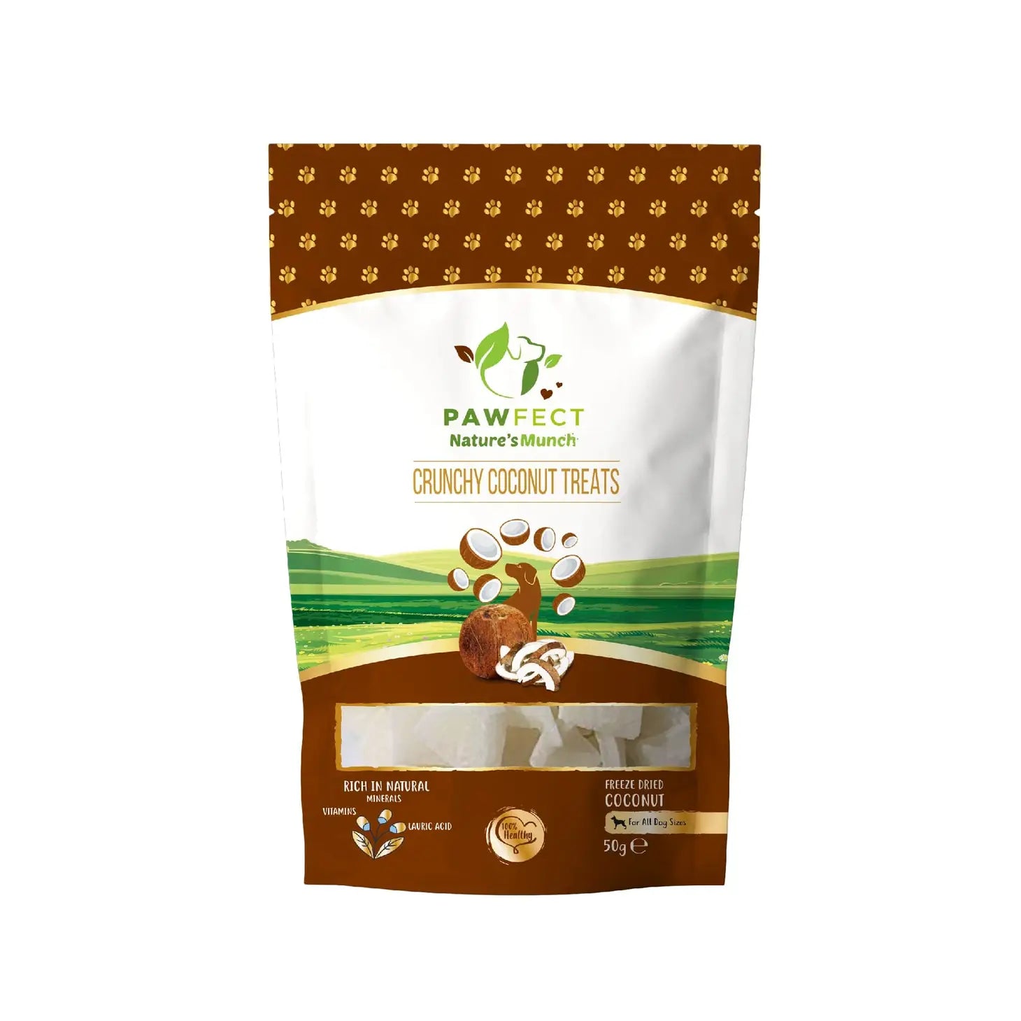 Snack per cani pezzi di cocco naturale liofilizzata