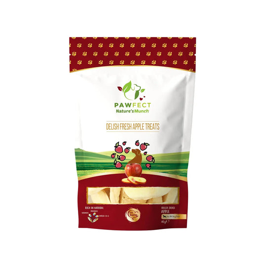 Snack per cani pezzi di mela naturale liofilizzata