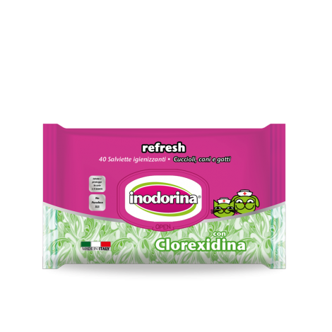 INODORINA - SALVIETTE DETERGENTI PER CANI REFRESH