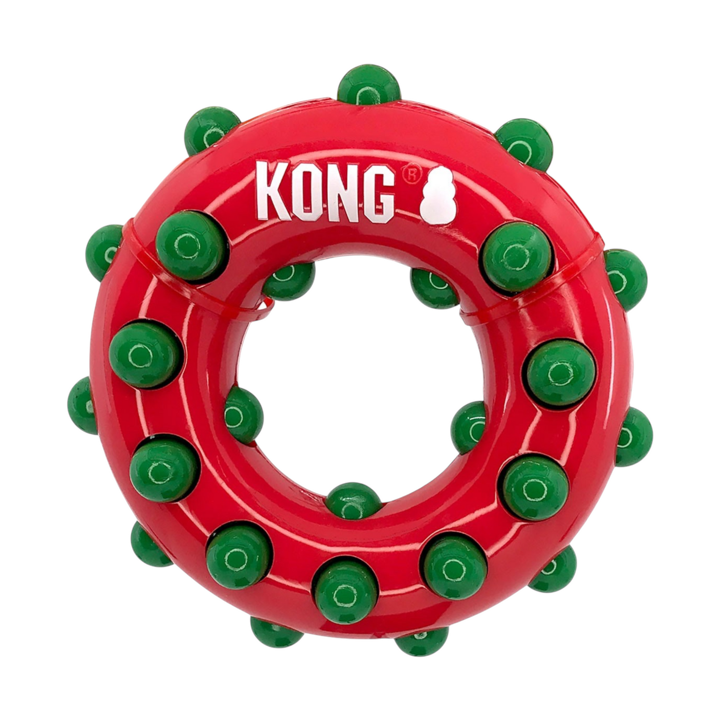 Gioco per cani masticare Kong anello natalizio Dotz Ring
