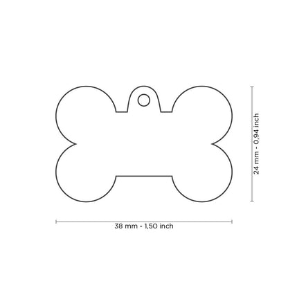 Misure Medaglietta personalizzata per cani in metallo con logo THE LEGEND