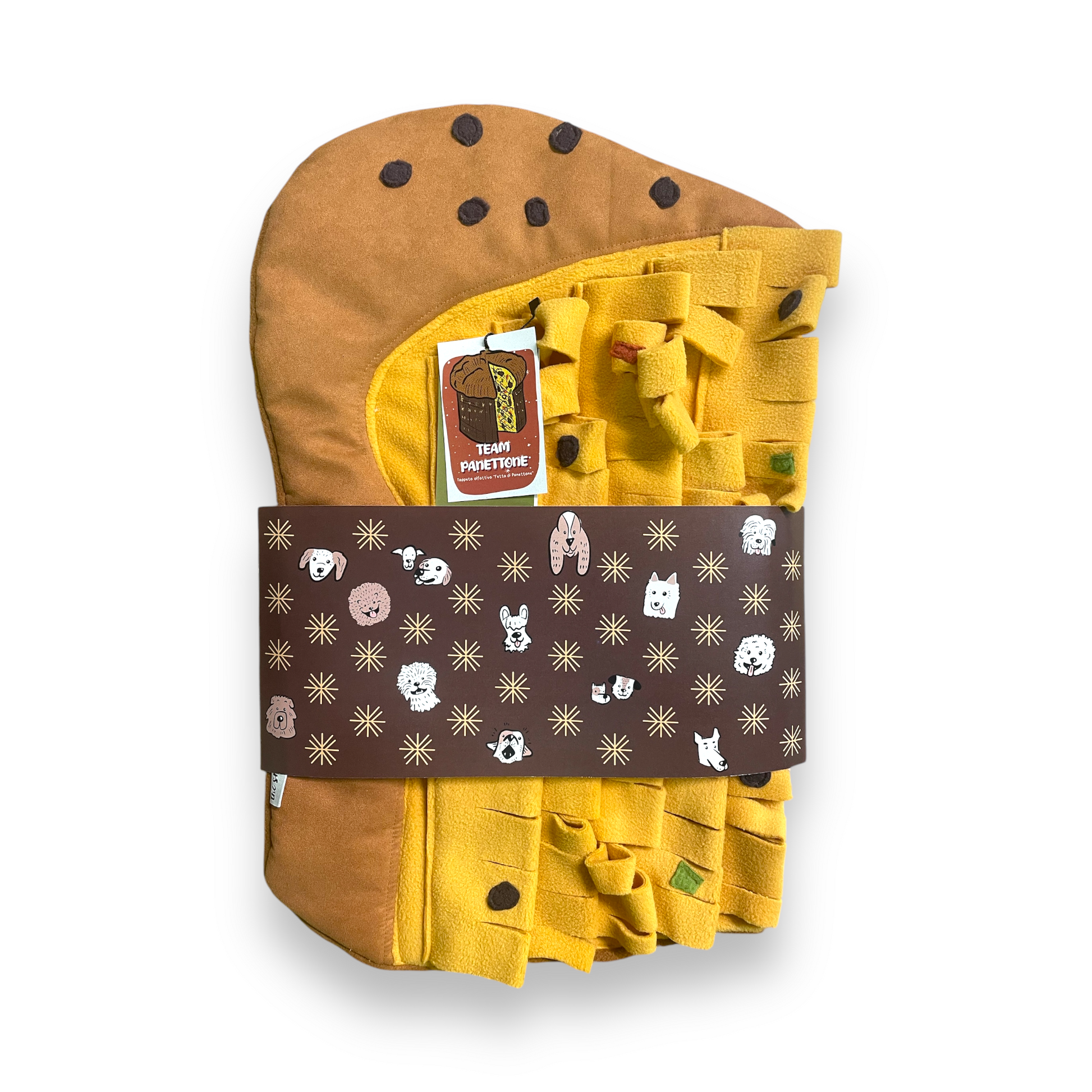 Gioco olfattivo per cani a forma di fetta di panettone
