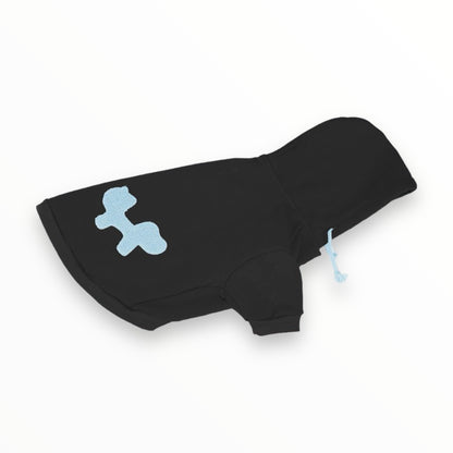 Bull Dress No Stress United Pets - felpa con cappuccio per cani, variante Nero/Azzurro