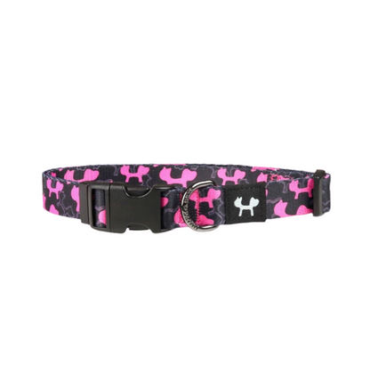 Collare per cani viola con disegni United Pets Identity Dog is good