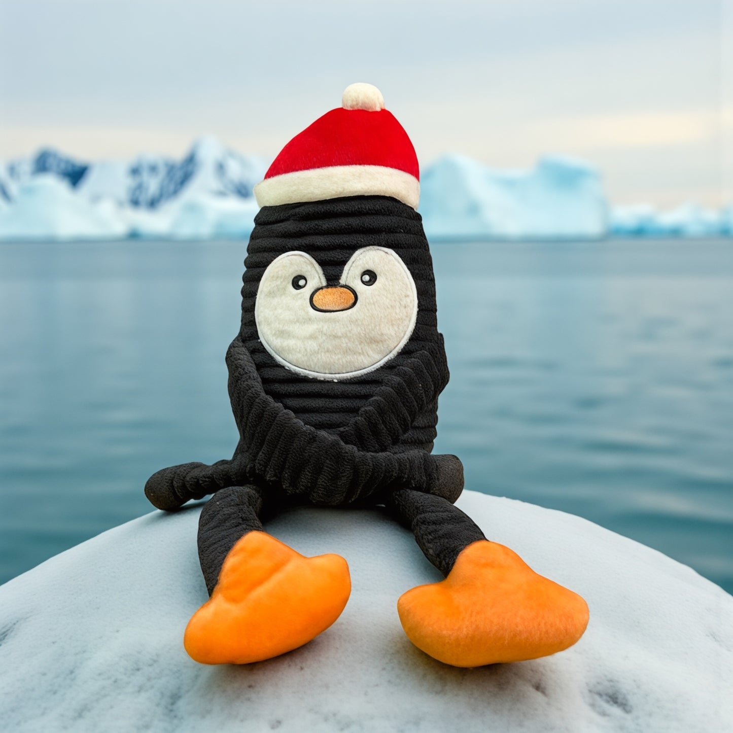 Gioco per cani Pinguino Natalizio con sonaglio interno