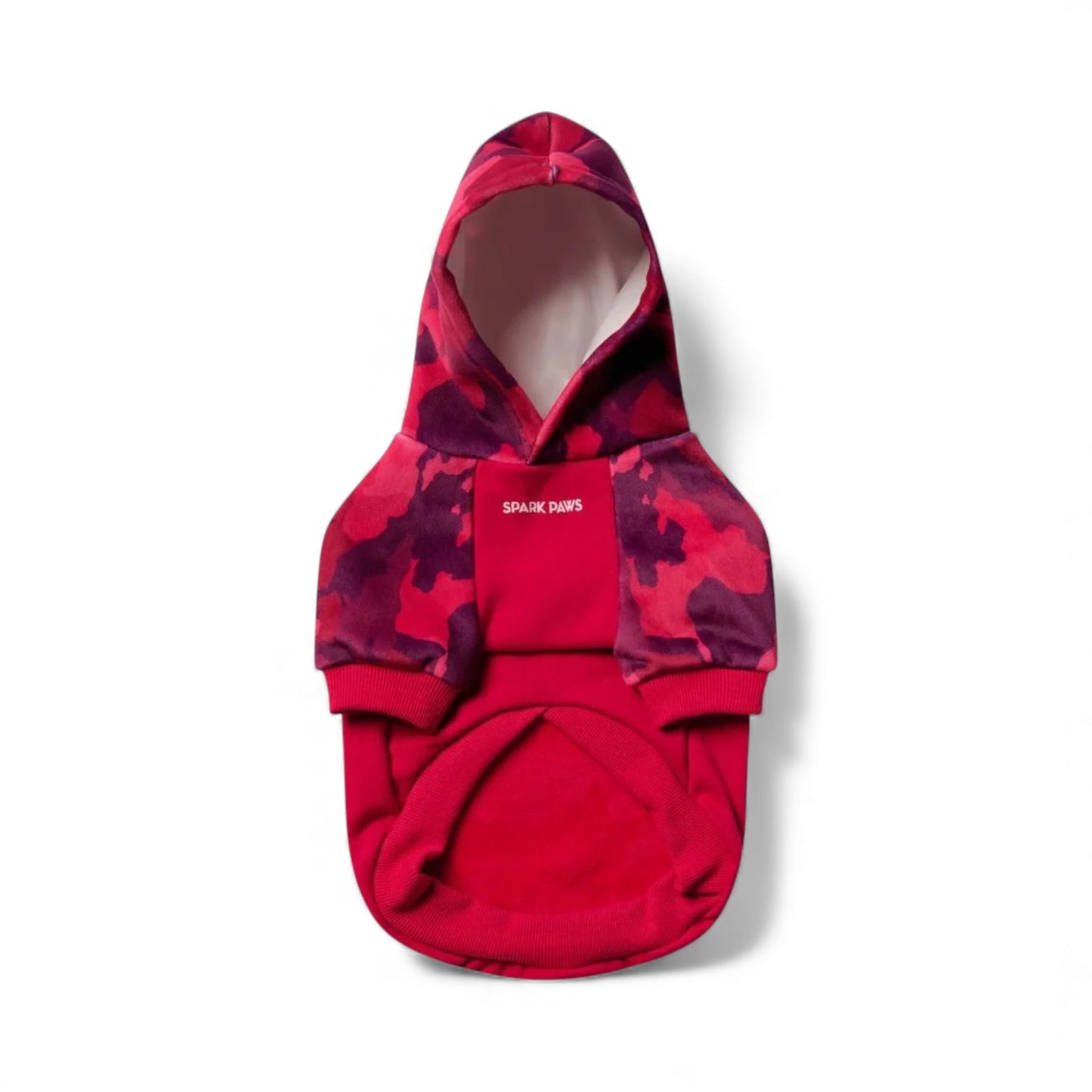 Felpa per cani morbida fucsia camo