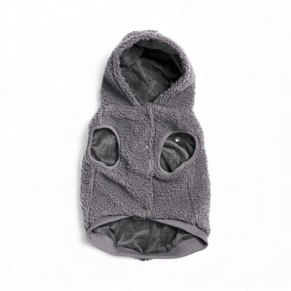 Felpa per cani in peluche Teddy Sherpa grigia