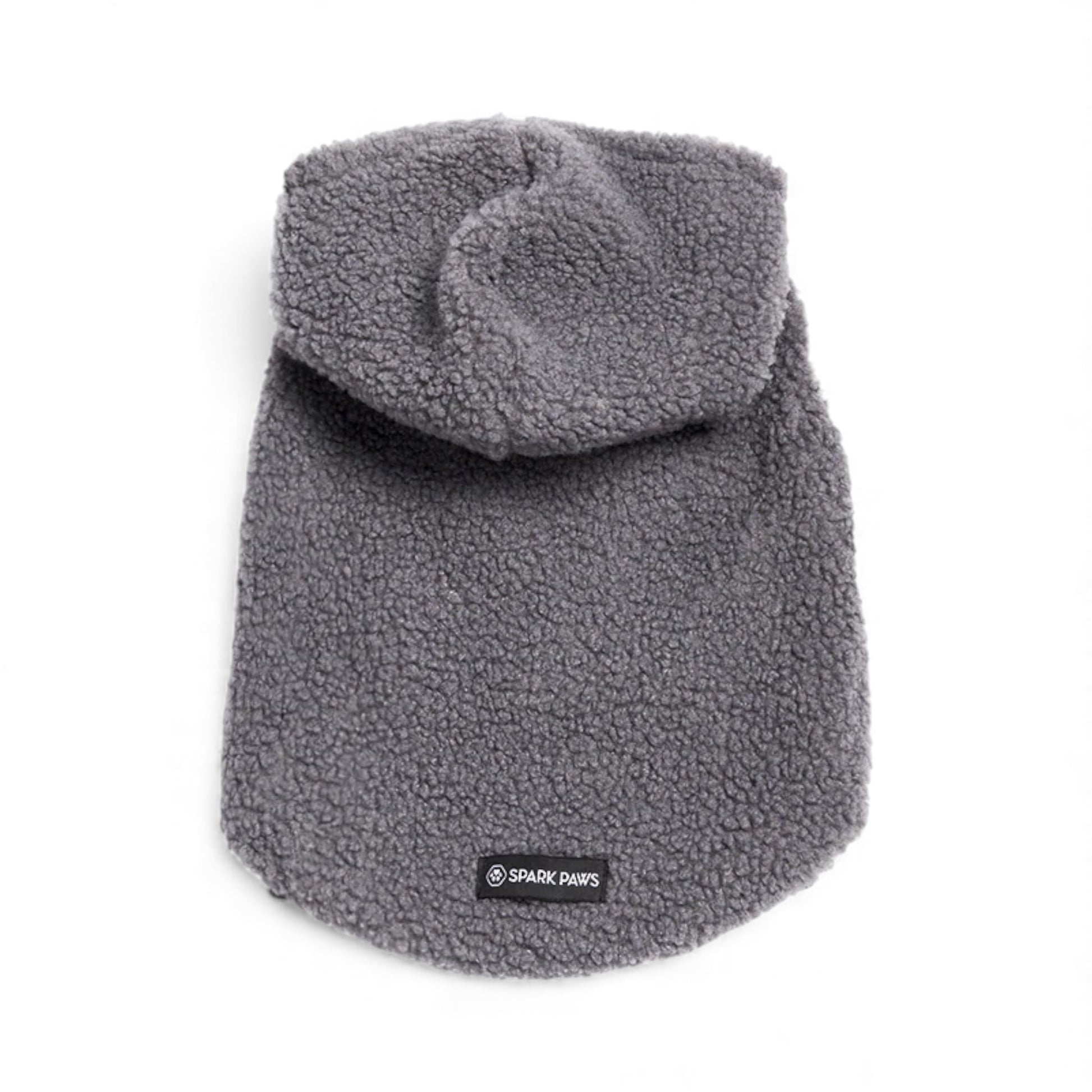 Felpa per cani in peluche Teddy Sherpa grigia