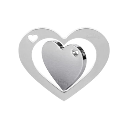 Medaglietta personalizzata per cani con ciondolo per persona a forma di cuore cromato in ottone