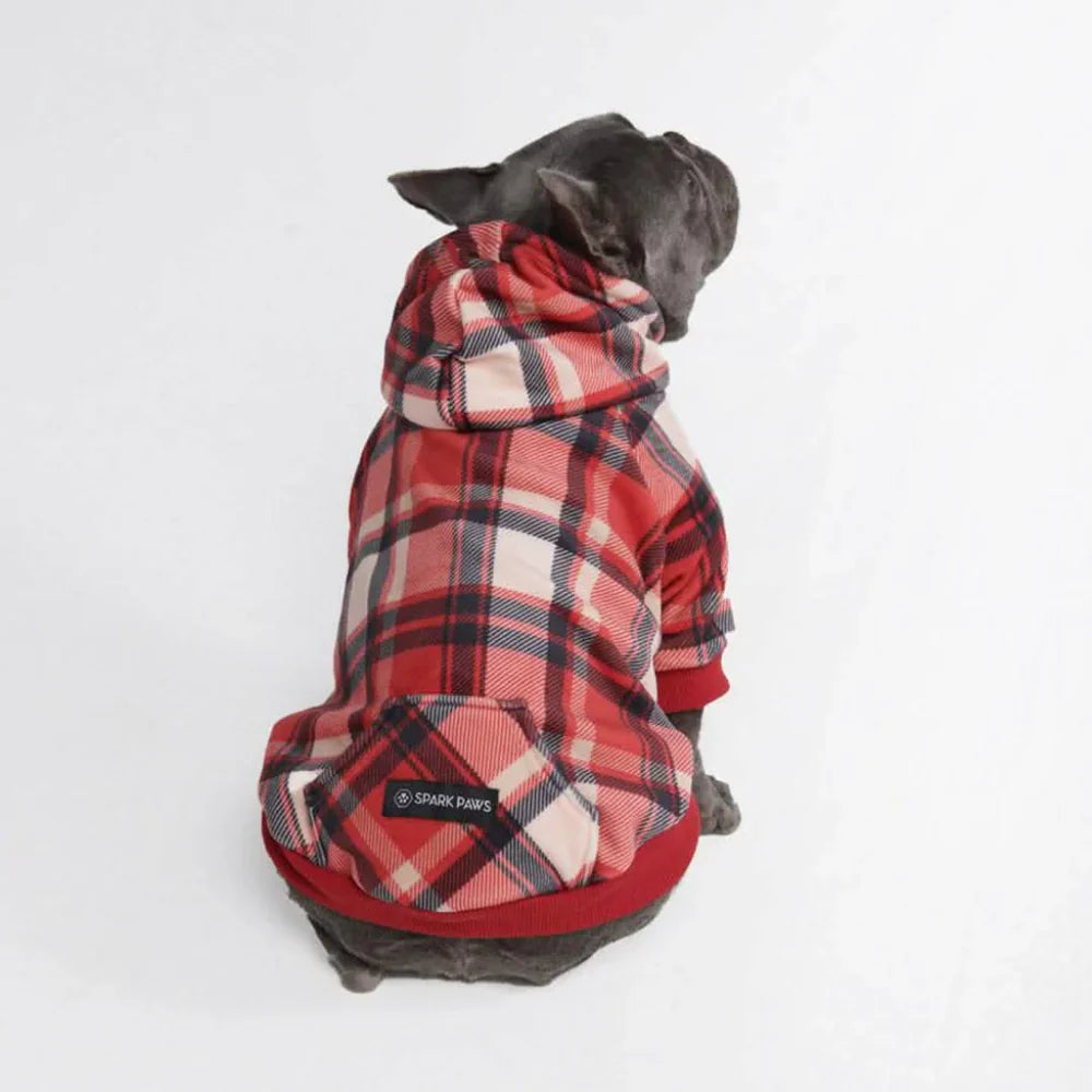 Felpa Spark Paws Red Plaid