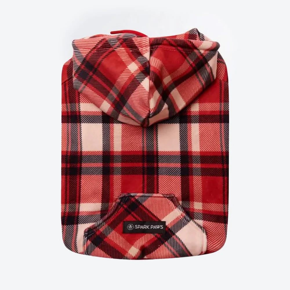 Felpa Spark Paws Red Plaid