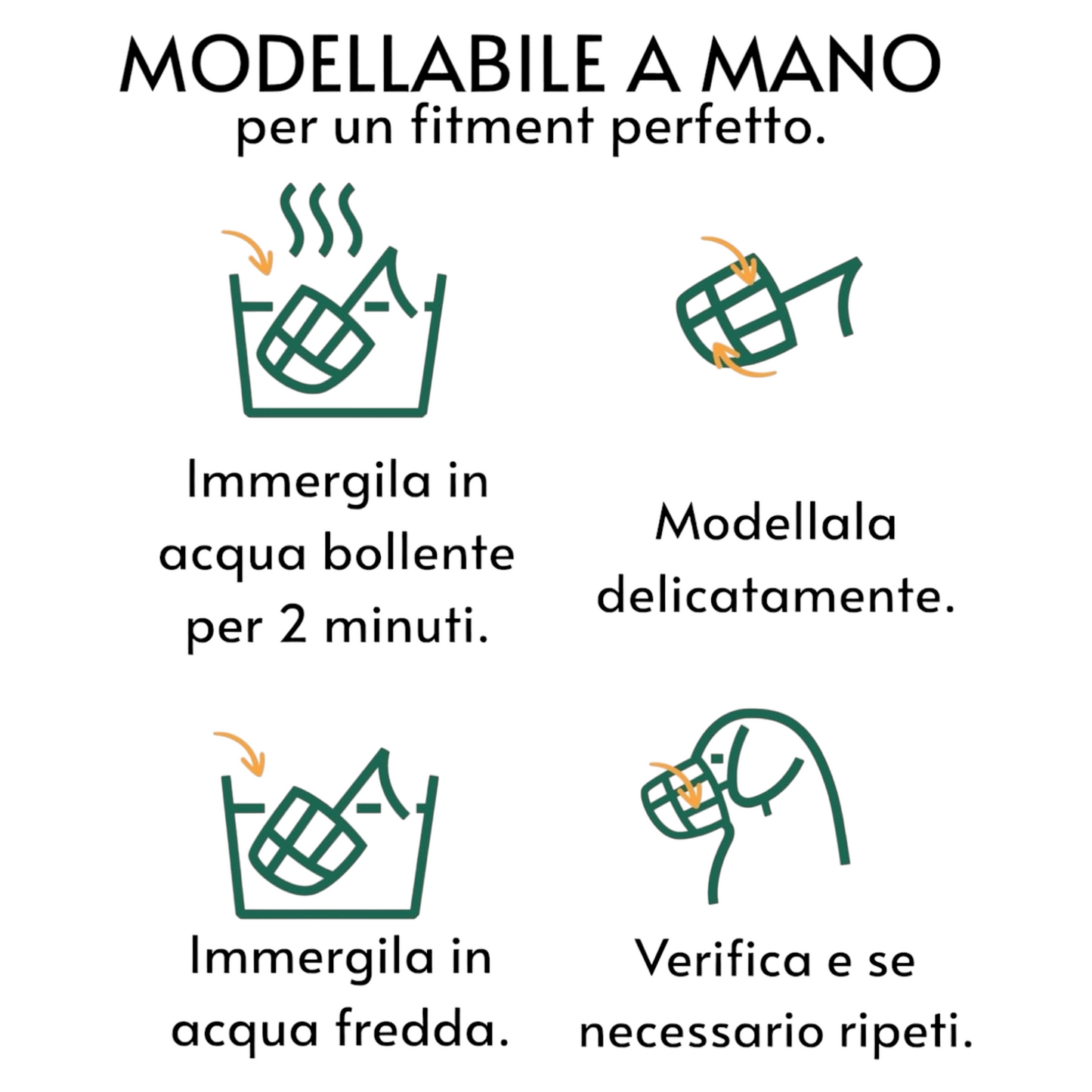 Baskerville Ultra Muzzle museruola modellabile in acqua calda – personalizzazione forma muso