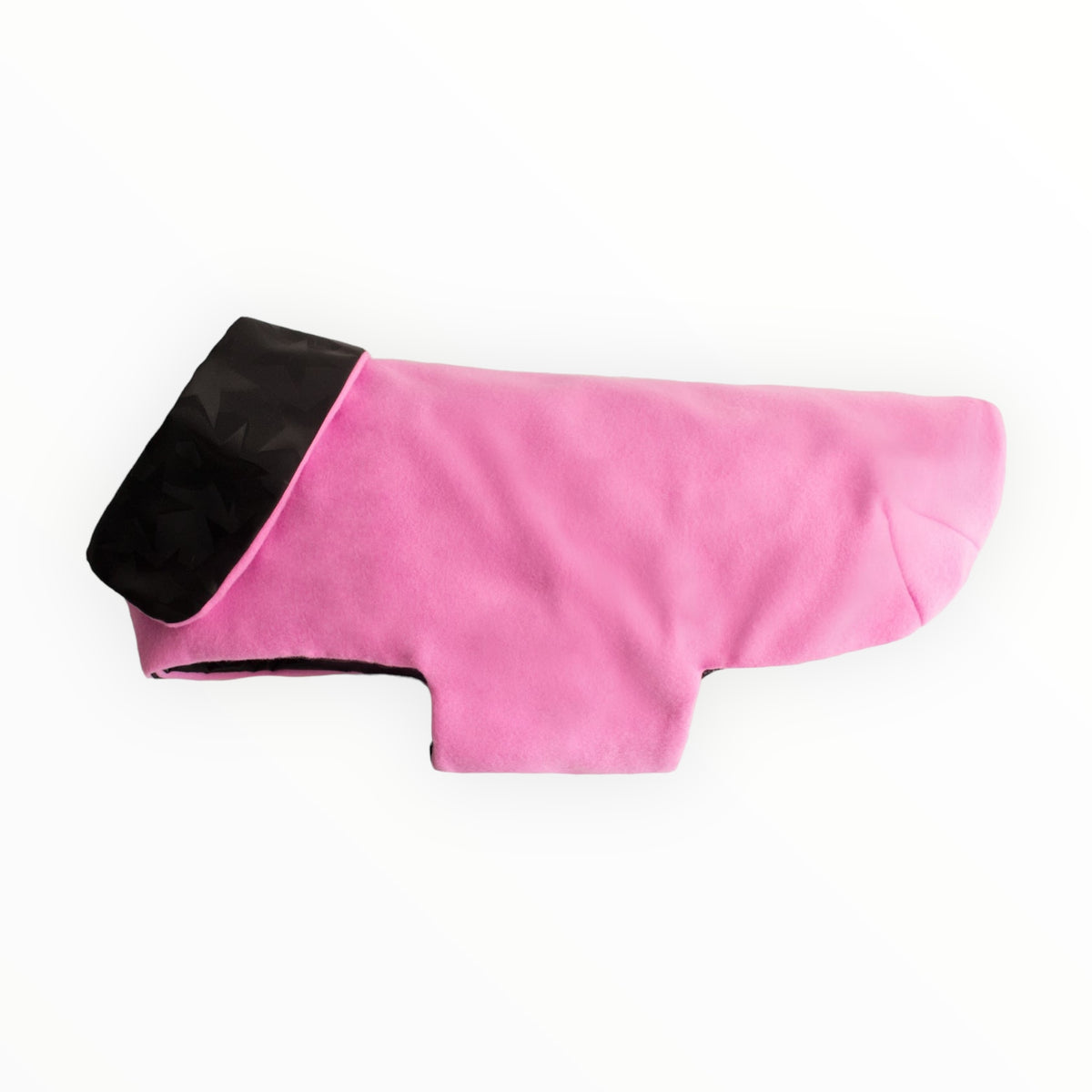 Fodera rosa del cappottino impermeabile reversibile con stelline - Lussianinda per cani