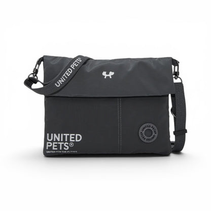 City Bag Citylife United Pets nera – borsa da passeggio per cani con tasca portasacchetti e chiusura magnetica