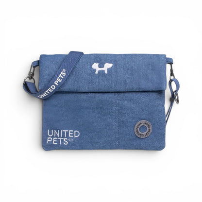 City Bag CityLife United Pets Blue Jeans – borsa da passeggio per cani con tasca portasacchetti e chiusura magnetica