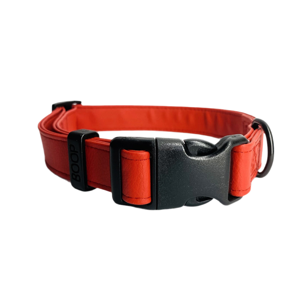 Collare in silicone colore rosso per cani – impermeabile, ipoallergenico, Made in Italy | Boop The Snoot