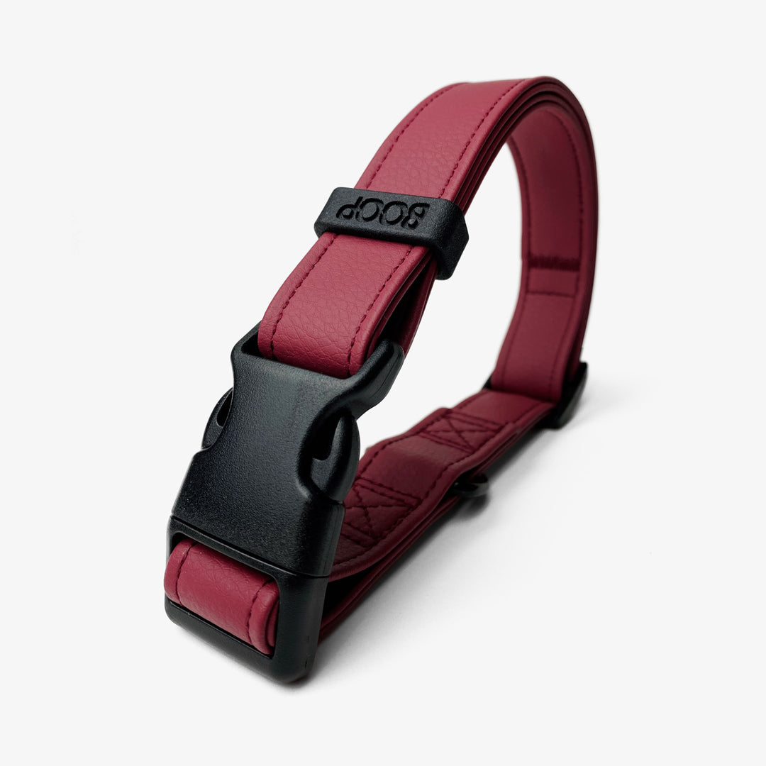 Collare in silicone colore Merlot per cani – impermeabile, ipoallergenico, Made in Italy | Boop The Snoot