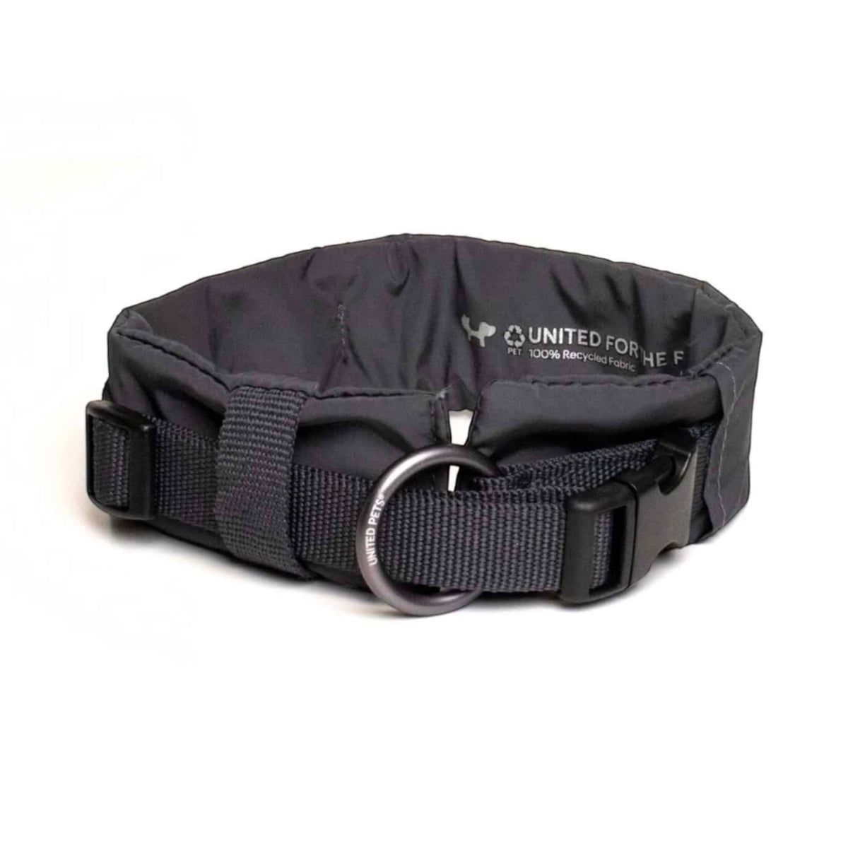 Collare Soft CityLife United Pets nella variante nera, con imbottitura e anello per il guinzaglio
