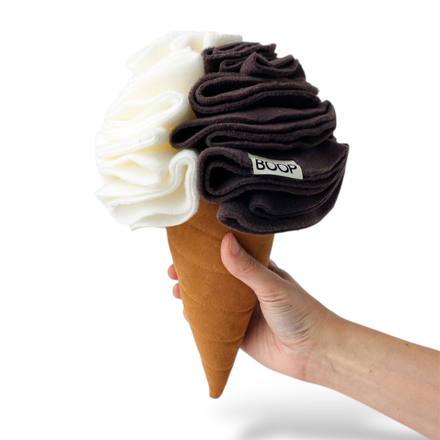 Cono Gelato Olfattivo per cani – gioco artigianale in tessuto morbido, Made in Italy | Boop The Snoot