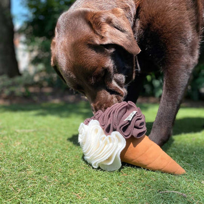 Cane usa Cono Gelato Olfattivo per cani – gioco artigianale in tessuto morbido, Made in Italy | Boop The Snoot