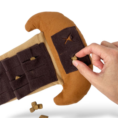 Utilizzo Cornetto Brioche Olfattivo per cani – gioco artigianale in tessuto, difficoltà regolabile, Made in Italy | Boop The Snoot