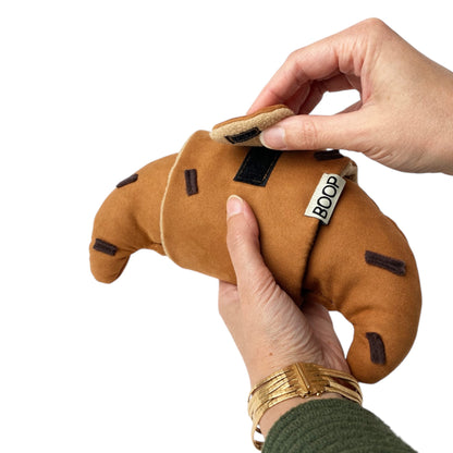 Chiusura velcro Cornetto Brioche Olfattivo per cani – gioco artigianale in tessuto, difficoltà regolabile, Made in Italy | Boop The Snoot