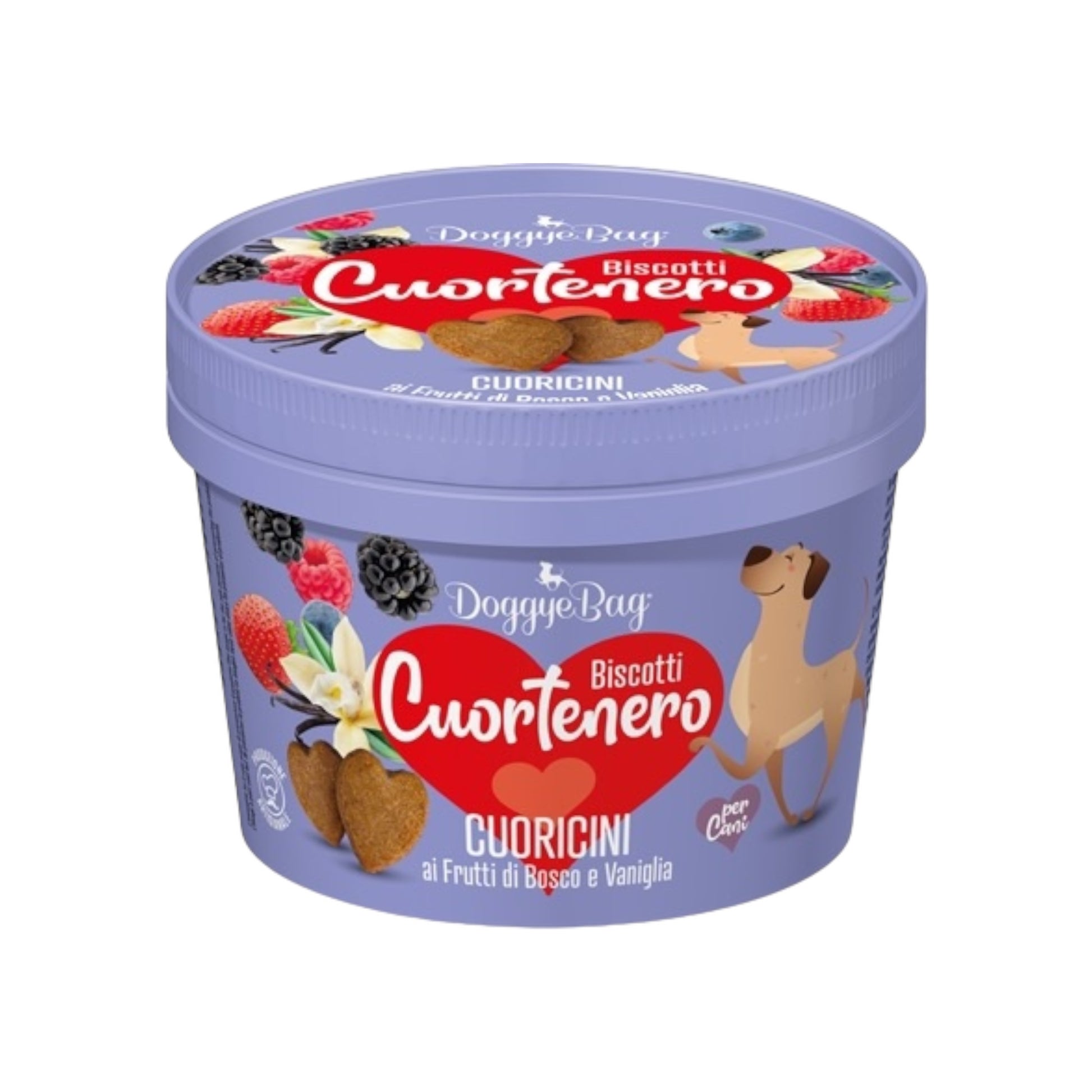 Cuoricini ai frutti di bosco e vaniglia biscotti per cani - Cuortenero DoggyeBag