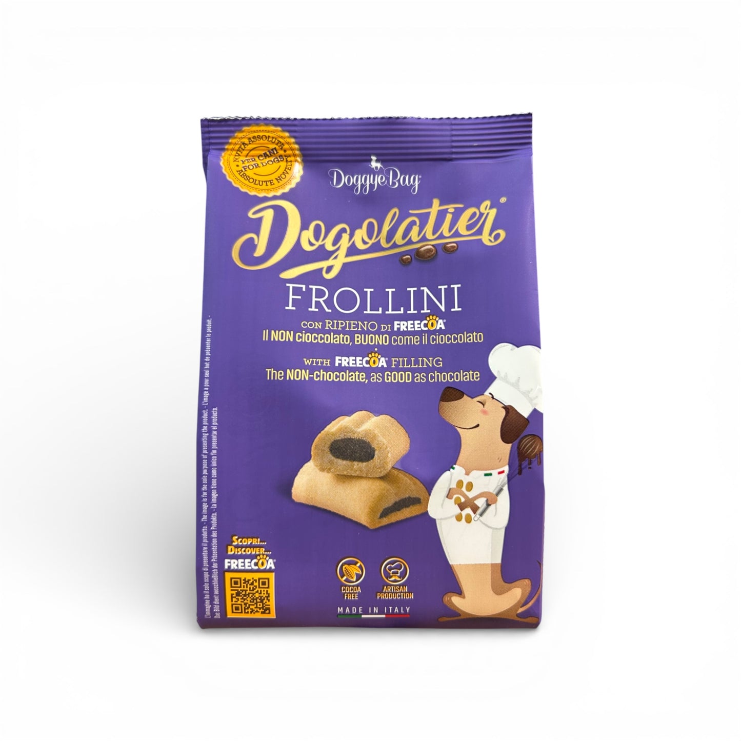 Frollini artigianali per cani con ripieno di Freecoa alla carruba - Dogolatier DoggyeBag