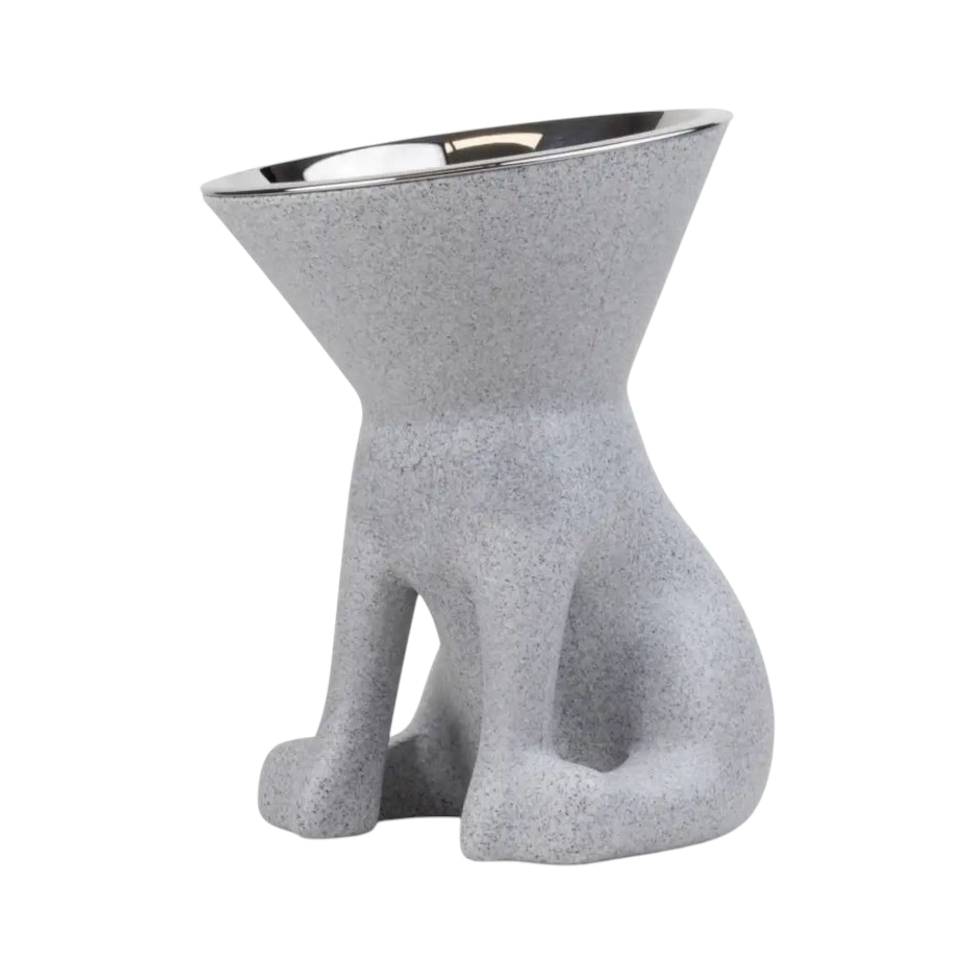 Ciotola rialzata Elizabeth colore granito – cane grossa taglia, acciaio inox, Made in Italy