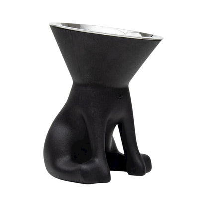 Ciotola rialzata Elizabeth colore nero – cane grossa taglia, acciaio inox, Made in Italy
