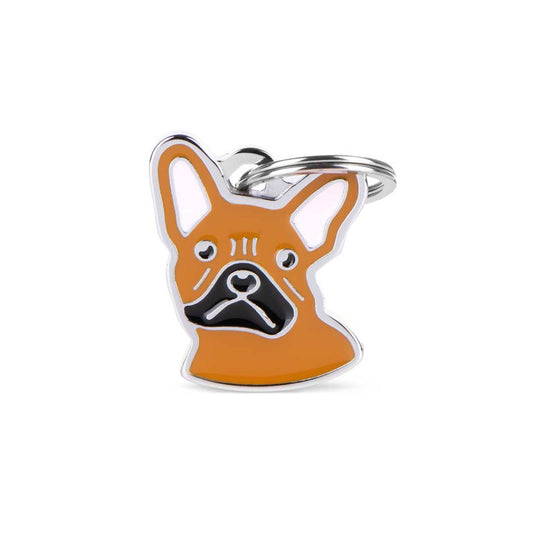 Medaglietta Friends Bulldog Francese Fulvo con finitura artigianale - MyFamily