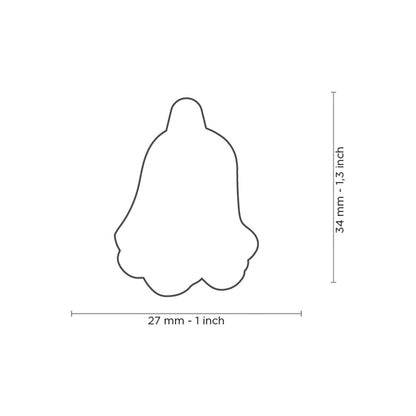 Misure della medaglietta Ghostie a forma di fantasma