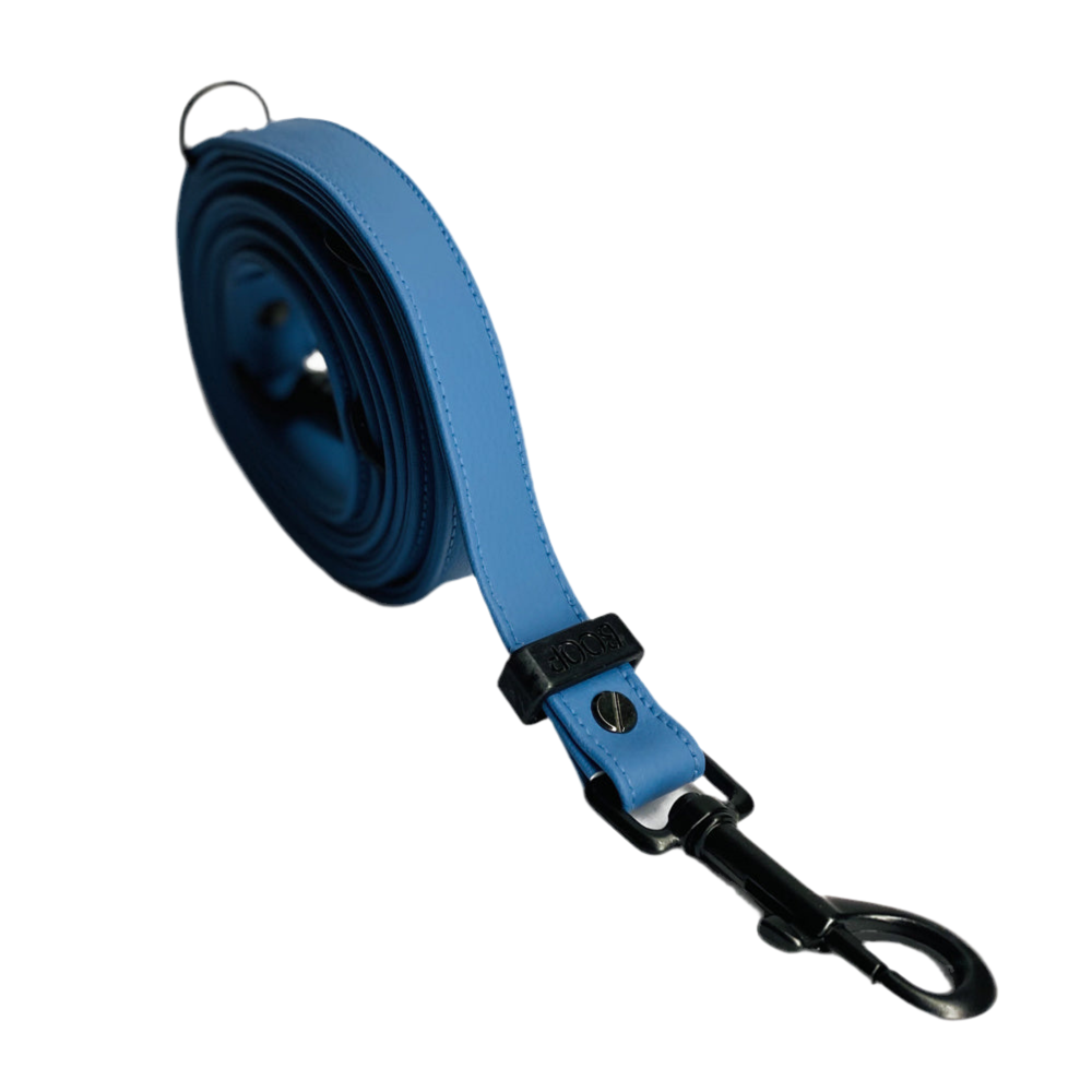 Guinzaglio da addestramento in silicone colore azzurro – regolabile 110-180 cm, Made in Italy | Boop The Snoot