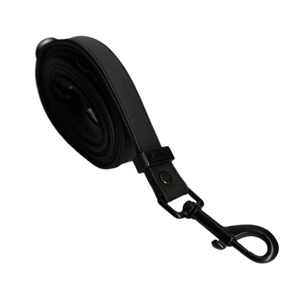 Guinzaglio da addestramento in silicone colore nero – regolabile 110-180 cm, Made in Italy | Boop The Snoot