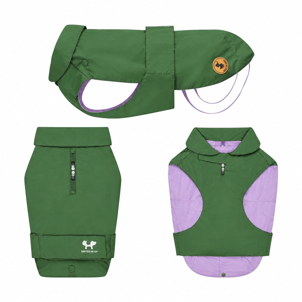 Impermeabile imbottito per cani 2 in 1