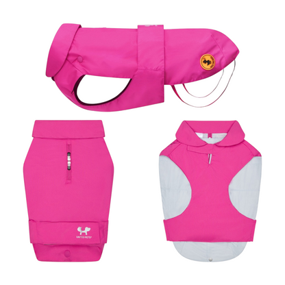 Impermeabile 2 in 1 con imbottitura staccabile variante fucsia - Impermeabile Save The Duck
