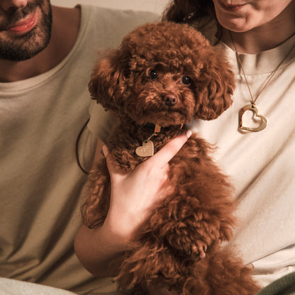 MEDAGLIETTA PER LUI + CIONDOLO PER TE TWOGETHER CUORE IN OTTONE DORATO