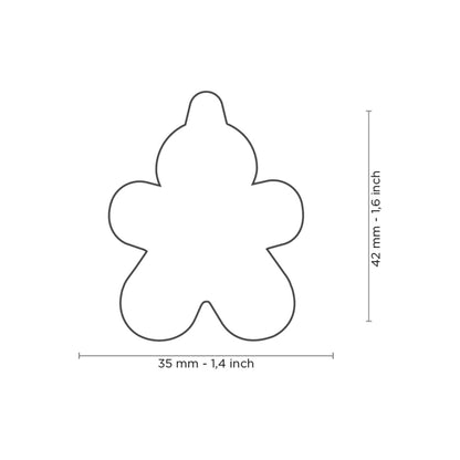 Misure della medaglietta GingerBread a forma di omino pan di zenzero