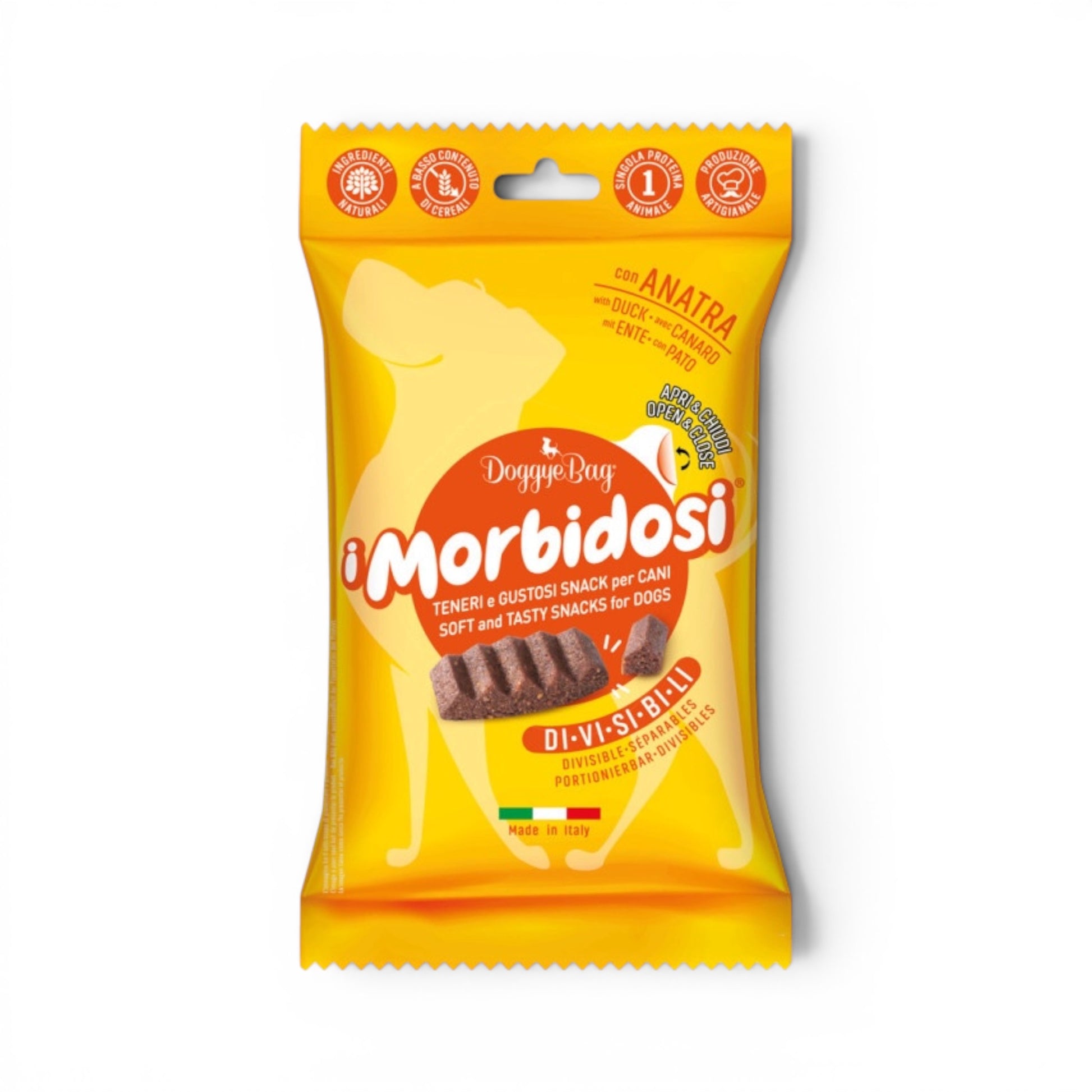 Snack morbido monoproteico all'anatra per cani - I Morbidosi DoggyeBag